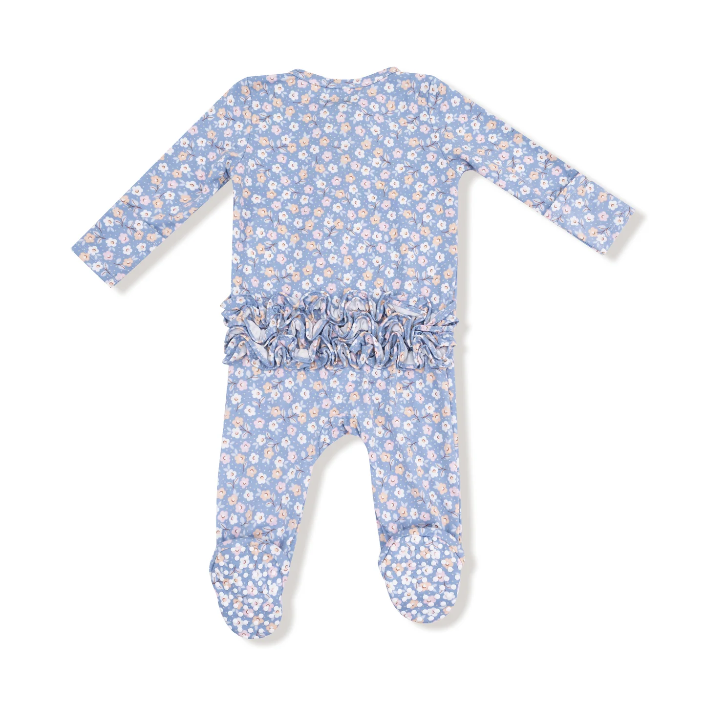 Angel Dear 2 Way Zipper Ruffle Back Footie Country Calico