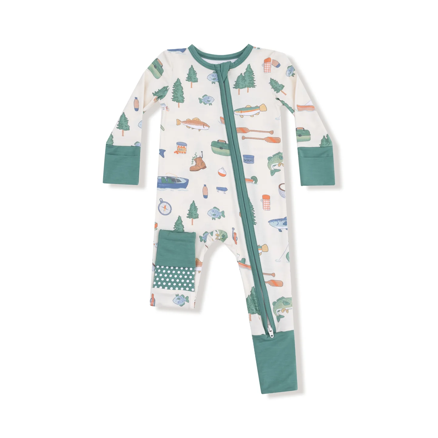 Angel Dear 2 Way Zipper Romper Fishing Things