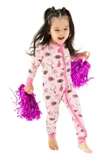 Angel Dear 2 Way Zipper Romper Pink Game Day