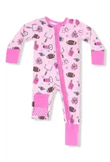 Angel Dear 2 Way Zipper Romper Pink Game Day