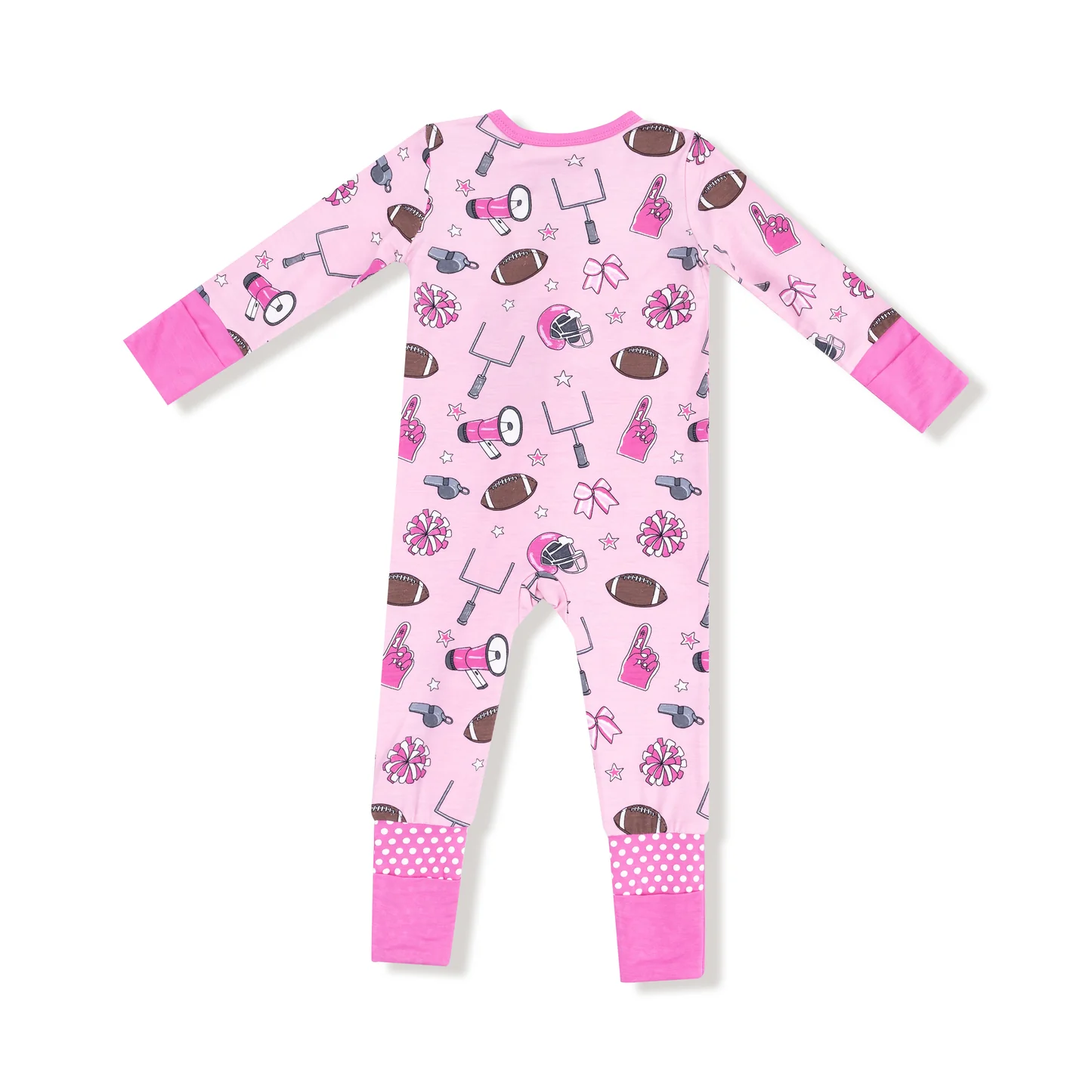 Angel Dear 2 Way Zipper Romper Pink Game Day