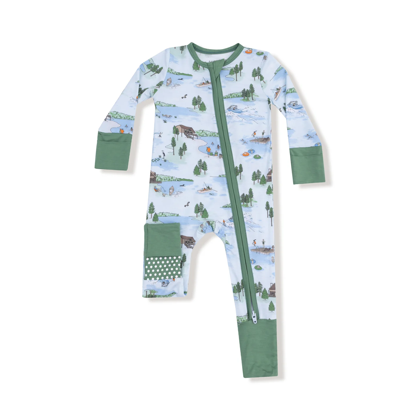 Angel Dear 2 Way Zipper Romper Lake Life