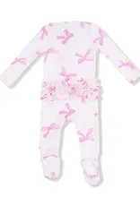Angel Dear 2 Way Ruffle Zipper Footie Pretty Bows