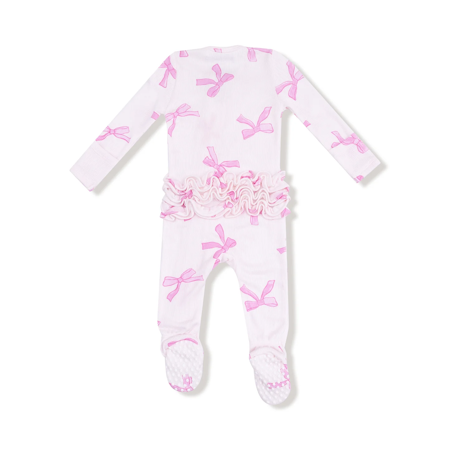 Angel Dear 2 Way Ruffle Zipper Footie Pretty Bows