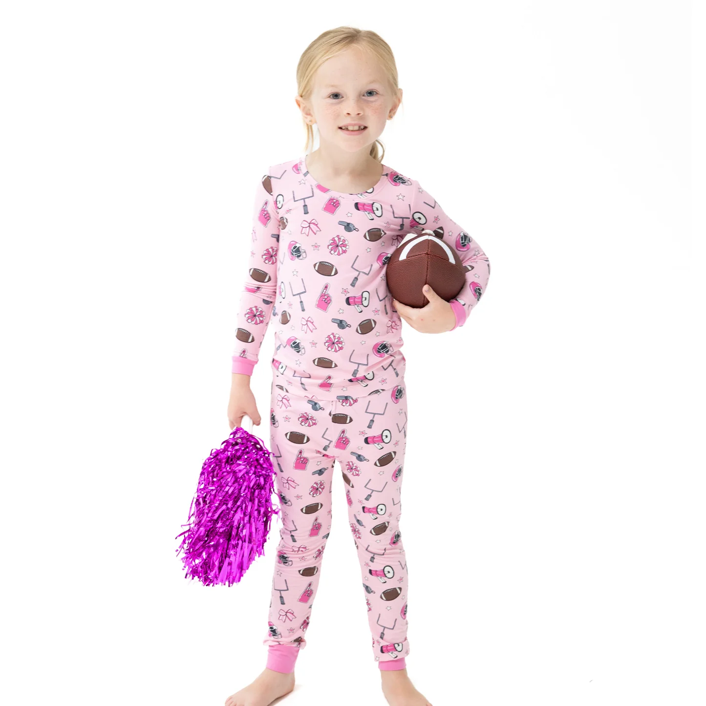 Angel Dear L/S Loungewear Set Pink Game Day