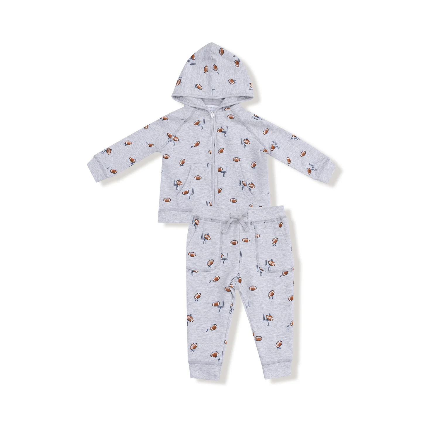 Angel Dear Zip Hoodie and Jogger Set Football Field Goal