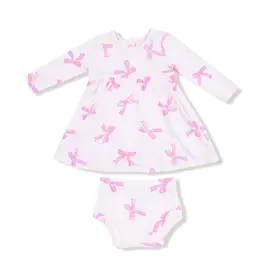 Angel Dear Simple Dress & Bloomer Set Pretty Bows