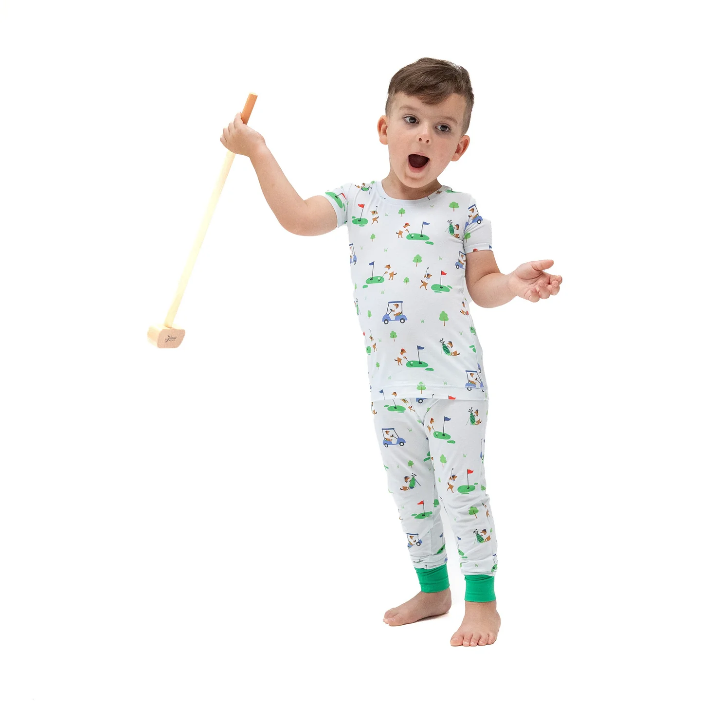 Angel Dear S/S Loungewear Set Blue Dog Gone Golf