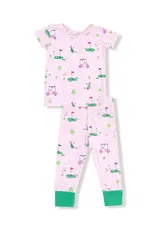 Angel Dear S/S Loungewear Set Pink Dog Gone Golf