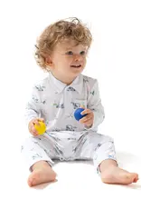 Angel Dear  Polo Romper Blue Baby Golf Carts