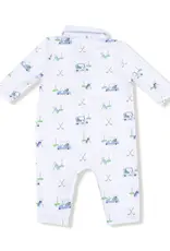 Angel Dear  Polo Romper Blue Baby Golf Carts