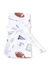Angel Dear Swaddle Blanket Navy Touchdown Time