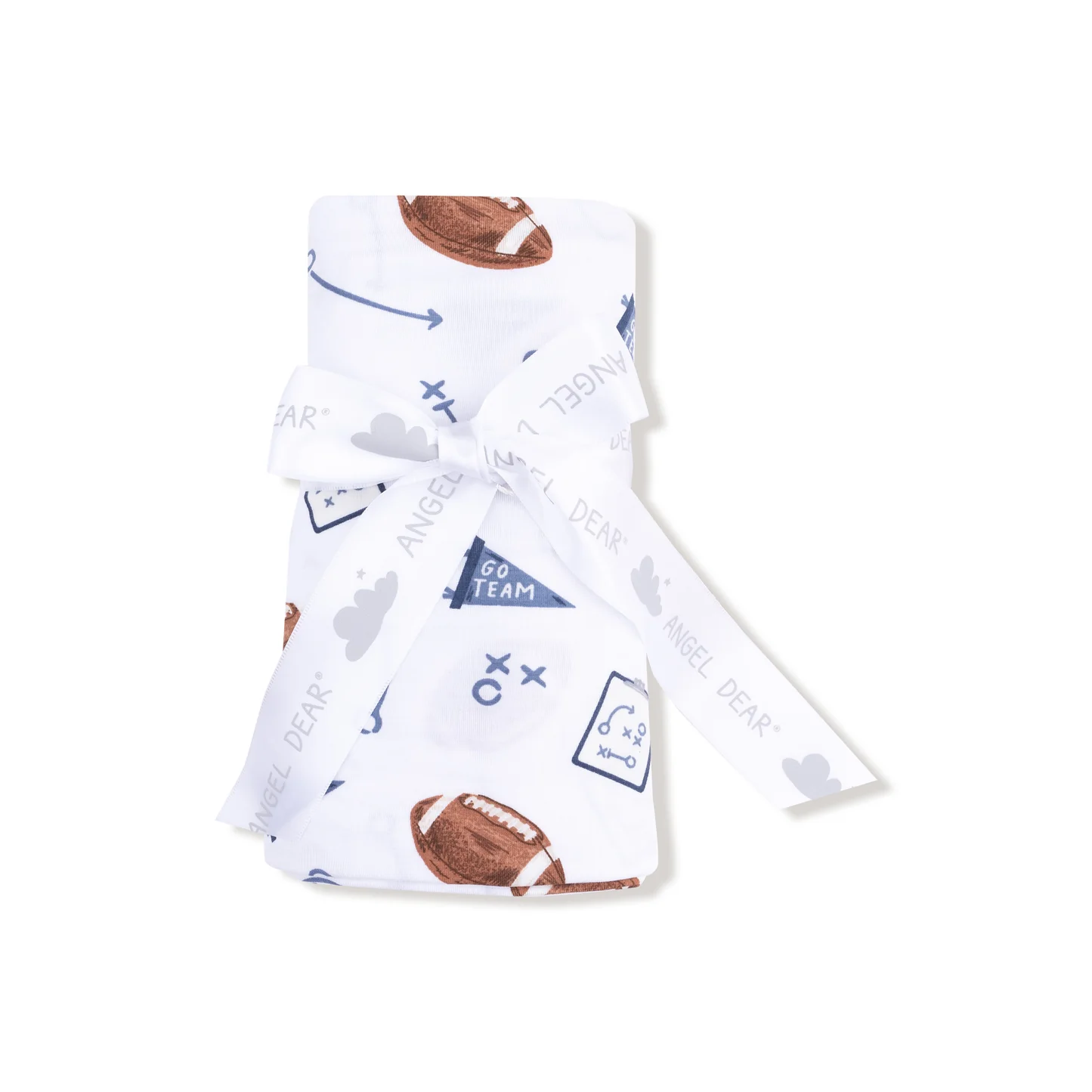 Angel Dear Swaddle Blanket Navy Touchdown Time