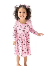 Angel Dear Twirly L/S Dress Pink Game Day