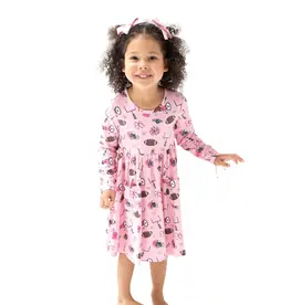 Angel Dear Twirly L/S Dress Pink Game Day