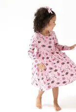 Angel Dear Twirly L/S Dress Pink Game Day