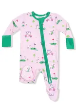 Angel Dear 2 Way Zipper Ruffle Back Footie Pink Dog Gone Golf