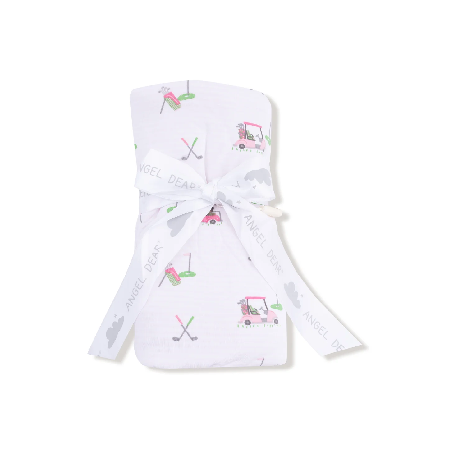 Angel Dear Ruffle Blanket Pink Baby Golf Carts