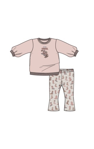 Angel Dear Oversize Sweatshirt and Baby Bell Set Future Cowgirl