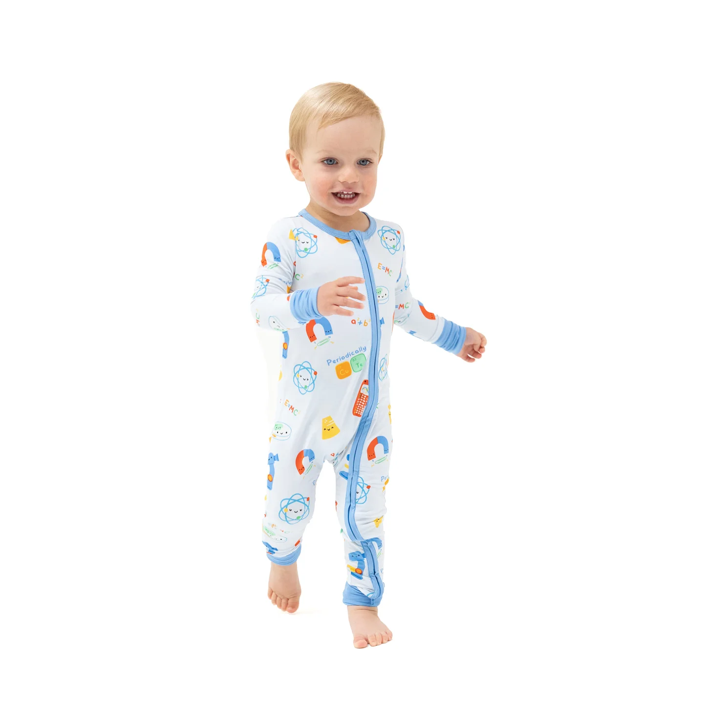 Angel Dear Future Scientist Blue 2 Way Zipper Romper