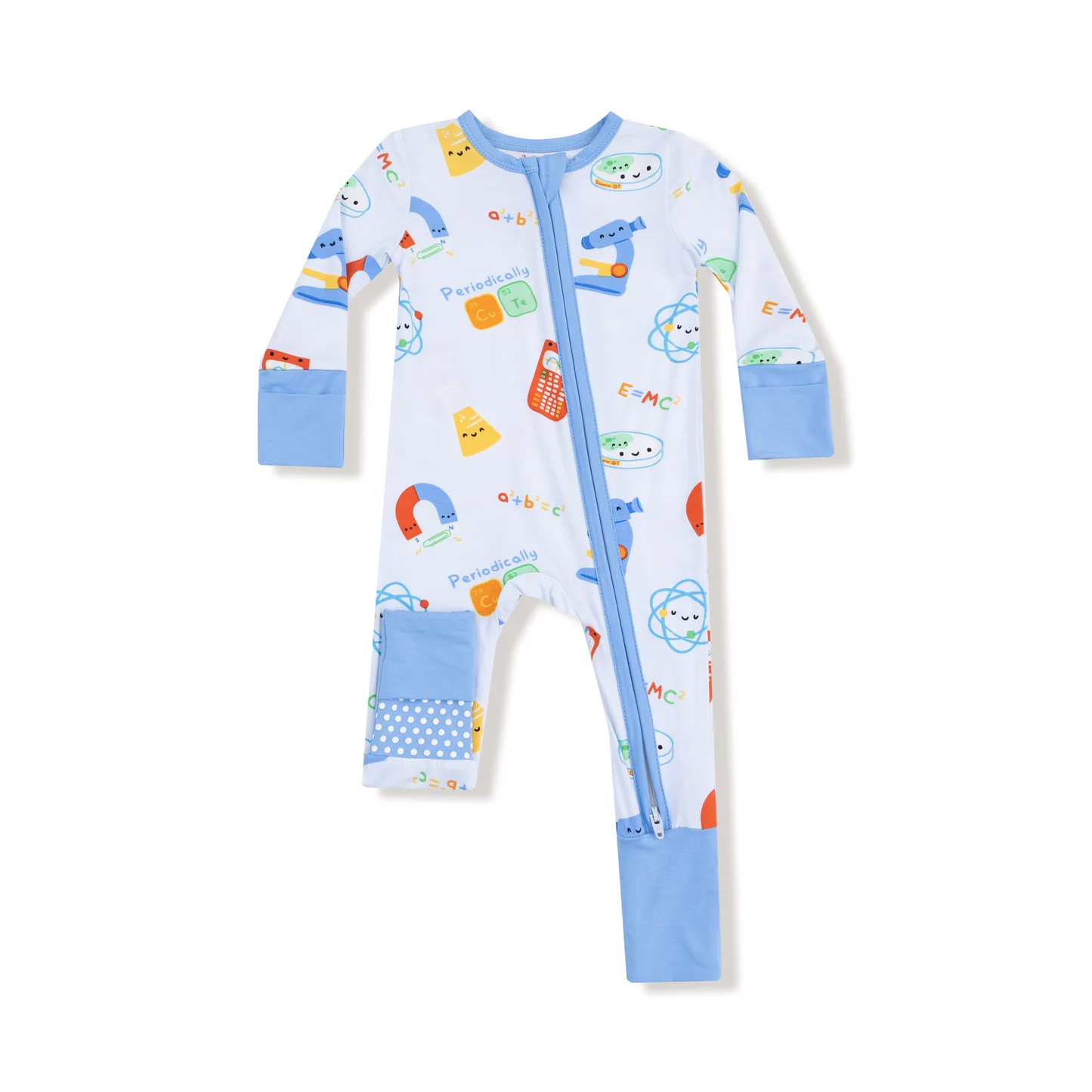 Angel Dear Future Scientist Blue 2 Way Zipper Romper
