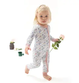 Angel Dear Country Girl Floral 2 Way Zipper Romper