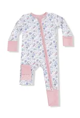 Angel Dear Country Girl Floral 2 Way Zipper Romper