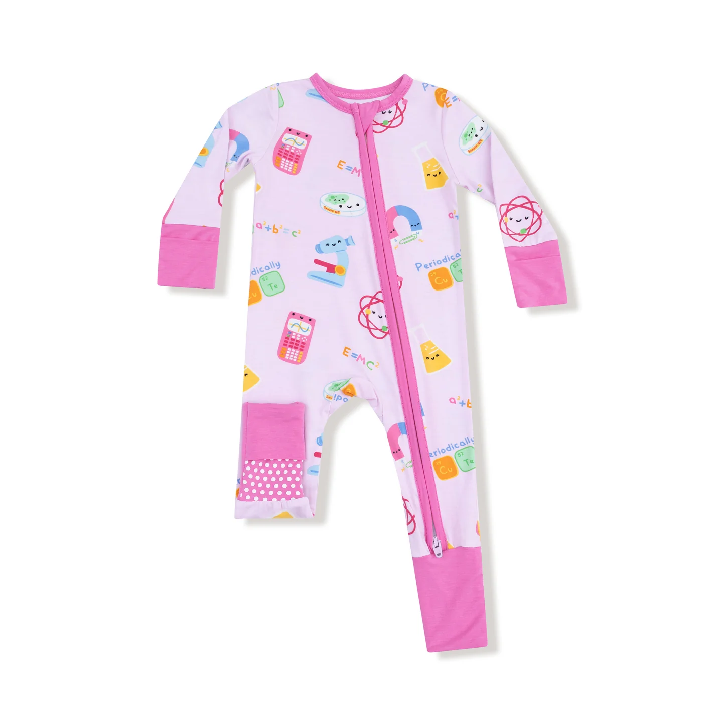 Angel Dear Future Scientist Pink 2 Way Zipper Romper