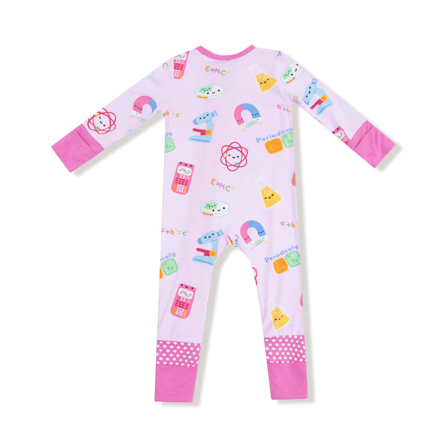 Angel Dear Future Scientist Pink 2 Way Zipper Romper