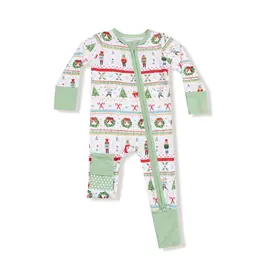 Angel Dear Nutcracker Fair Isle 2 Way Zipper Romper