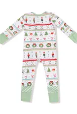 Angel Dear Nutcracker Fair Isle 2 Way Zipper Romper