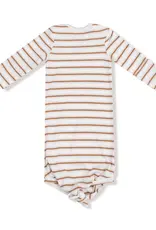 Angel Dear Vintage Stripe Brown Knotted Gown