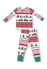 Angel Dear Red Truck Fair Isle - L/S Loungewear Set