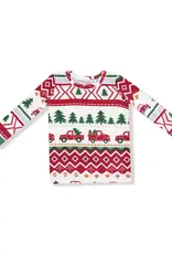 Angel Dear Red Truck Fair Isle - L/S Loungewear Set