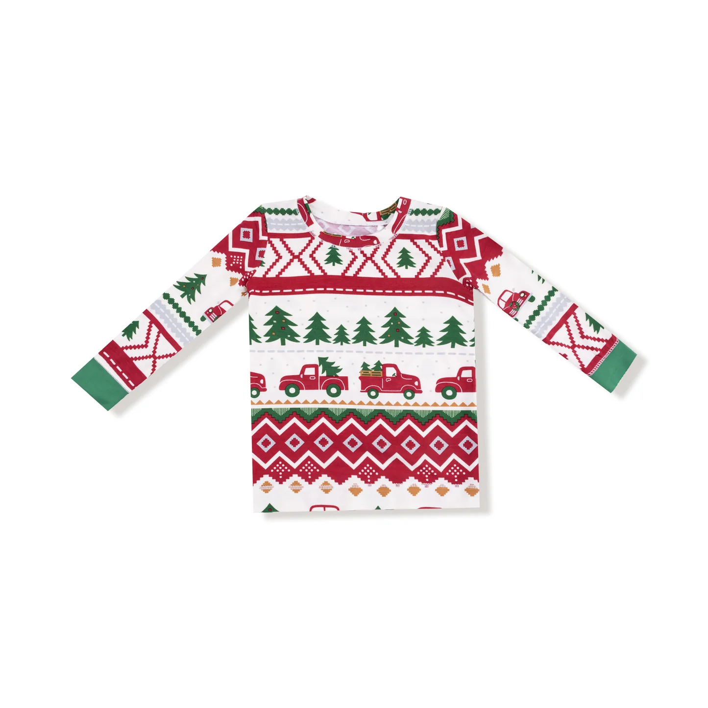 Angel Dear Red Truck Fair Isle - L/S Loungewear Set