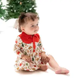 Angel Dear Cowgirl Christmas Cookies L/S Cowgirl Bodysuit Dress