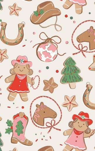 Angel Dear  Cowgirl Christmas Cookies L/S Loungewear Set