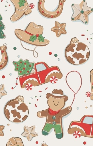 Angel Dear Cowboy Christmas Cookies L/S Loungewear Set