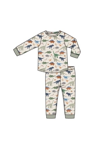 Angel Dear L/S Loungewear Set Washy Dinos