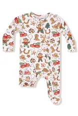 Angel Dear Cowboy Christmas Cookies 2 Way Zipper Footie