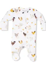 Angel Dear Collector Chickens Unisex 2 Way Zipper Footie