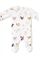 Angel Dear Collector Chickens Unisex 2 Way Zipper Footie