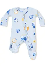 Angel Dear Hanukkah Blue 2 Way Zipper Footie