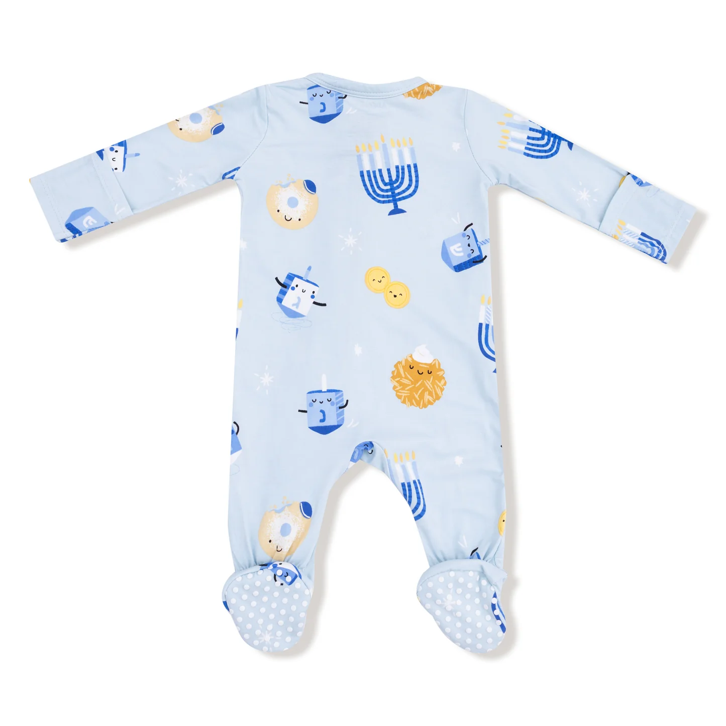 Angel Dear Hanukkah Blue 2 Way Zipper Footie