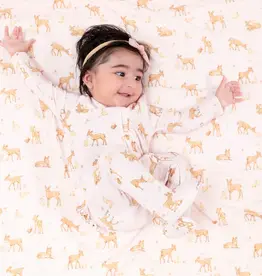 Angel Dear Little Fawn 2 Way Zipper Ruffle Back Footie