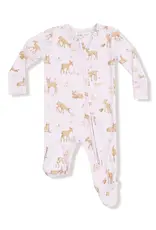 Angel Dear Little Fawn 2 Way Zipper Ruffle Back Footie