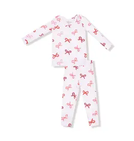 Angel Dear Candy Cane Bows Loungewear Set