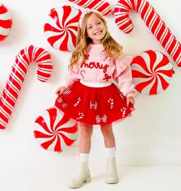 Sweet Wink Candy Cane Coquette Sequin Christmas Tutu