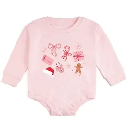 Sweet Wink Christmas Fun Long Sleeve Romper Ballet