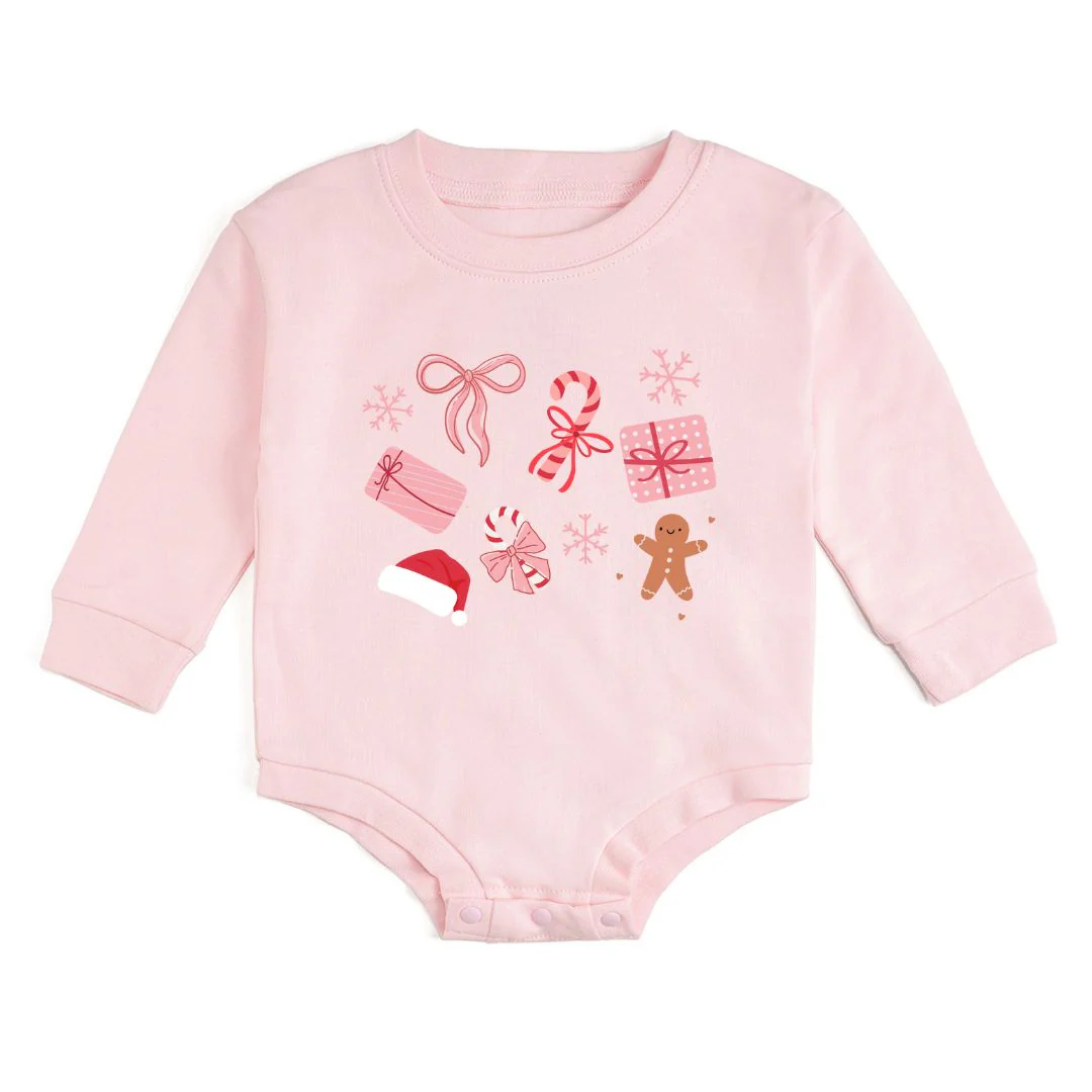 Sweet Wink Christmas Fun Long Sleeve Romper Ballet